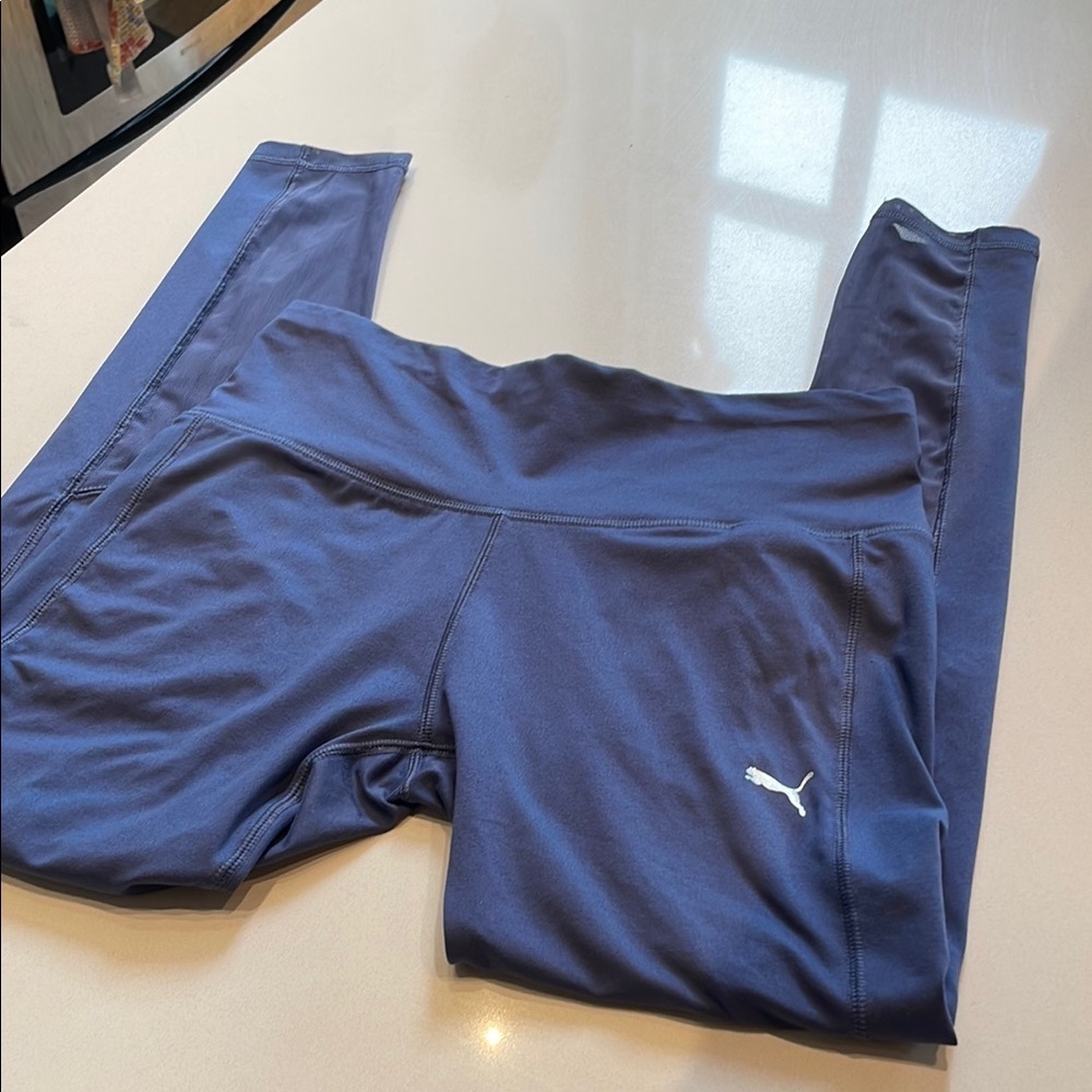 Puma Moto Mesh Leggings, Slate Blue Size L - Picture 8 of 13